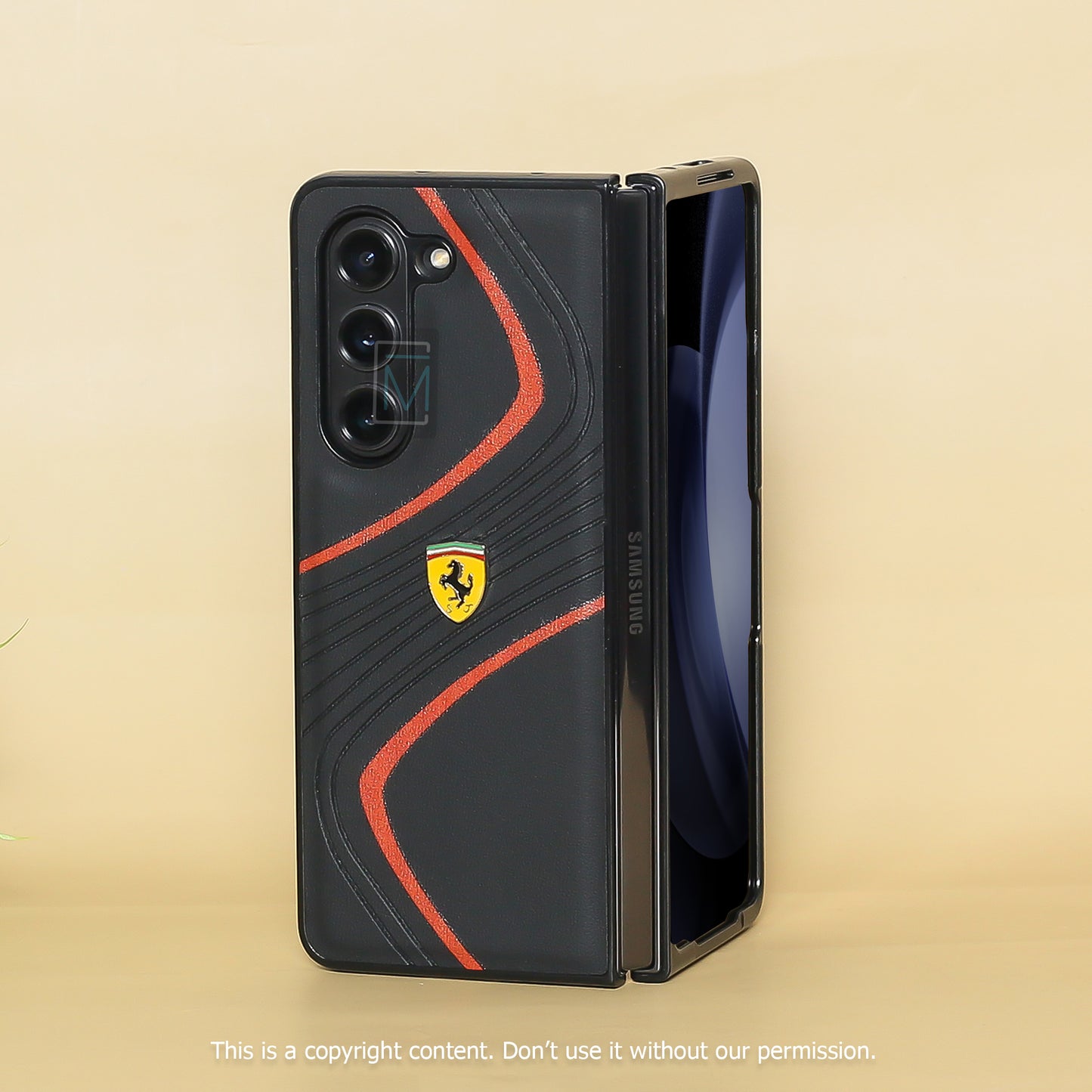 Ferrari® Galaxy Z Fold5 Luxurious Quilted Supercar Case