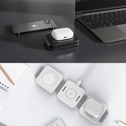TriFold™ 3-in-1 Magnetic Wireless Charger Stand