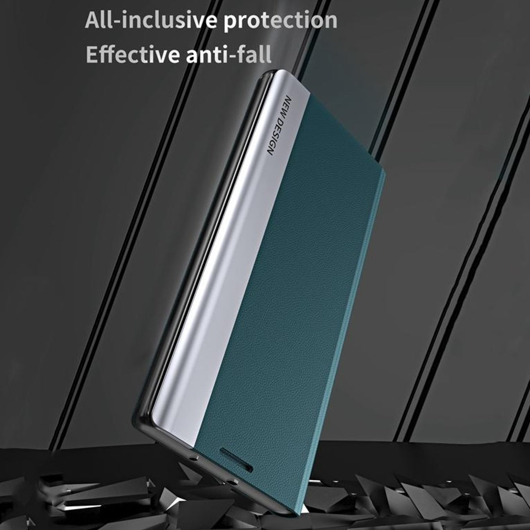 Galaxy S22 PU Leather Side Window Flip Case