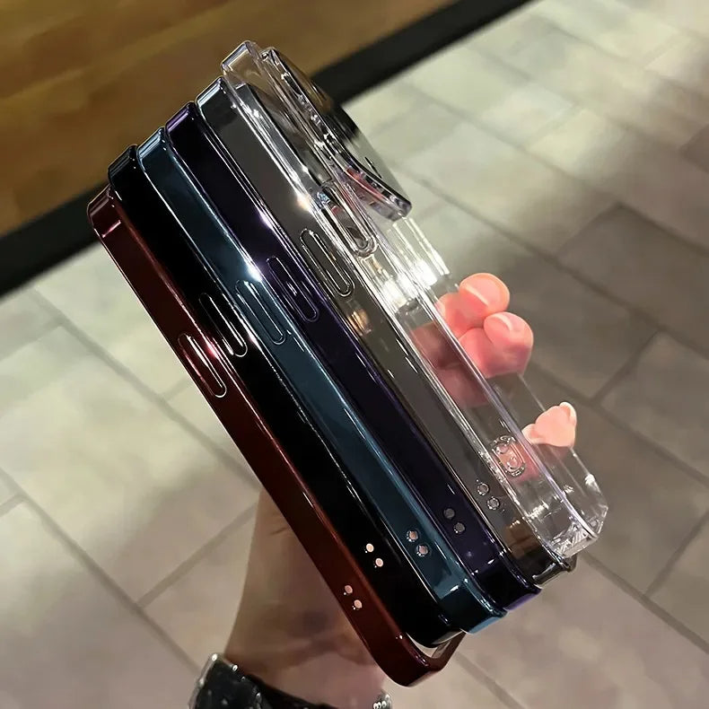 Luxury Plating Transparent Window Lens Case - iPhone