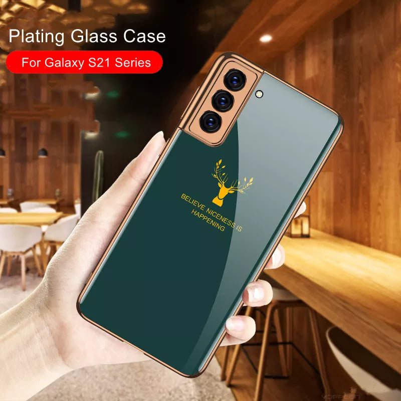 Galaxy S21 Plus Animal Pattern Glass Case