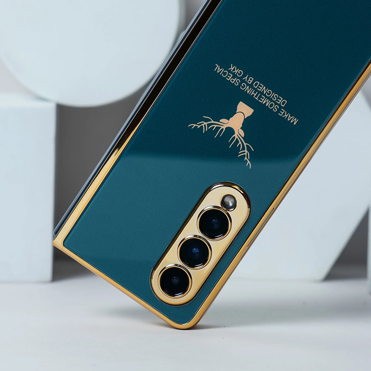 Galaxy Z Series Deer Pattern Inspirational Glass Case