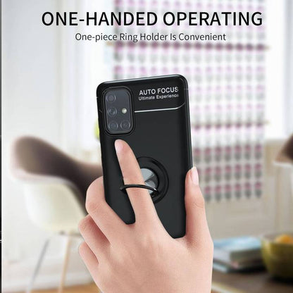 Galaxy A51 Metallic Finger Ring Holder Matte Case