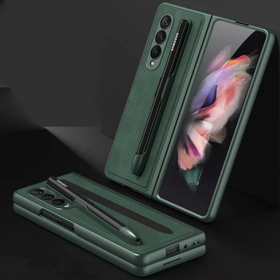 Galaxy Z Fold3 S-Pen Holder Leather Case
