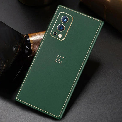 OnePlus Series Leather Textured Gold Plated Case