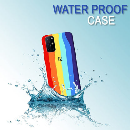 OnePlus 8T Rainbow Liquid Silicone Logo Case