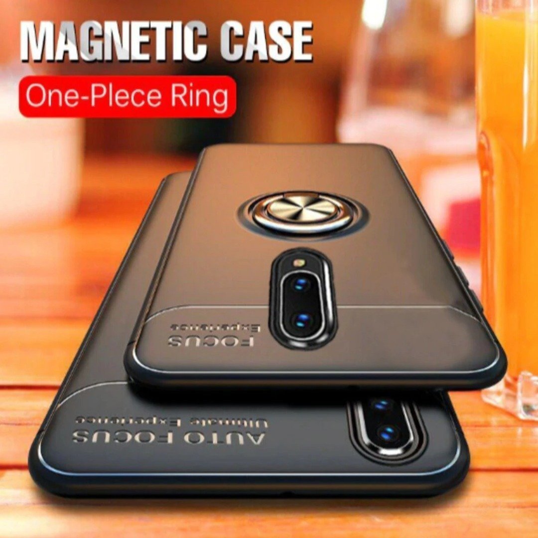 Metallic Finger Ring Holder Matte Case - OnePlus