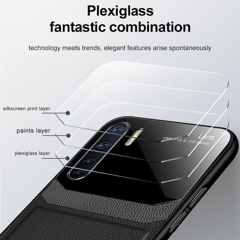 OnePlus Nord Sleek Slim Leather Glass Case