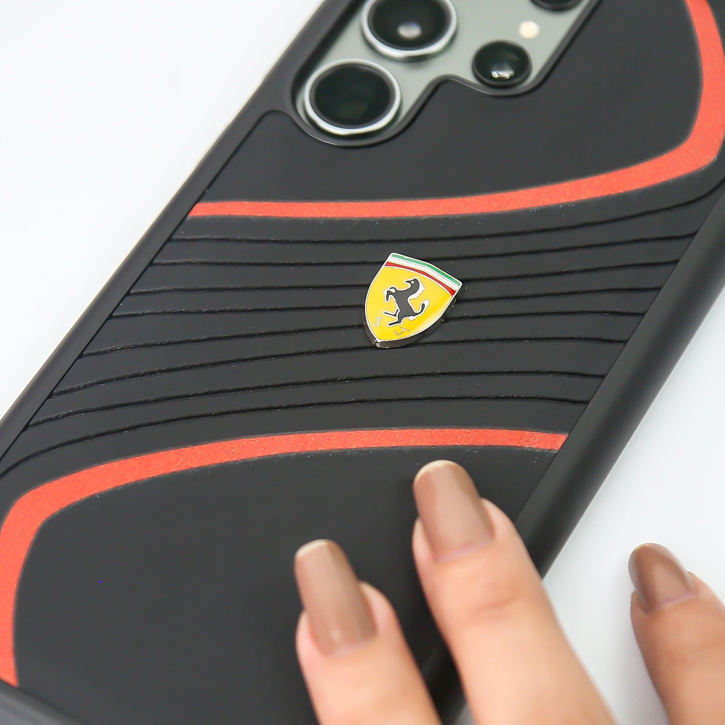 Ferrari® Galaxy S23 Ultra Luxurious Quilted Supercar Case