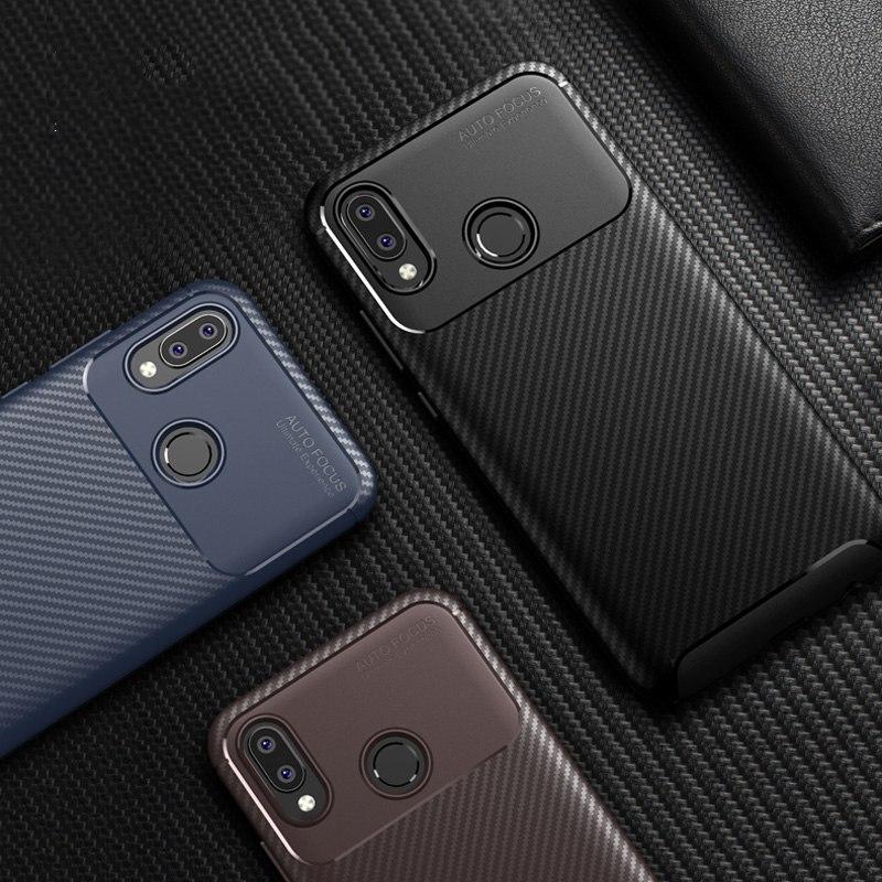 Galaxy A30 Frosted Carbon Fiber Shockproof Soft Case