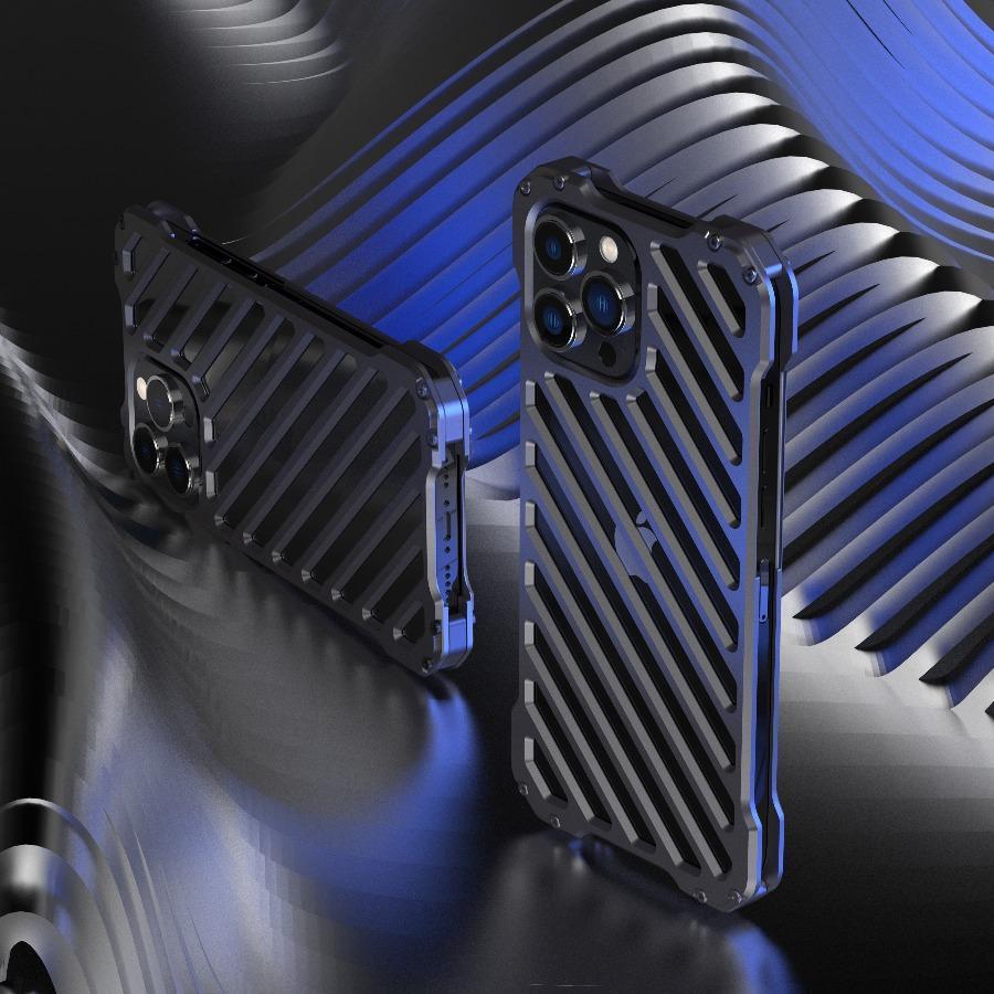 iPhone 13 R-Just Aluminium Alloy Grill Case