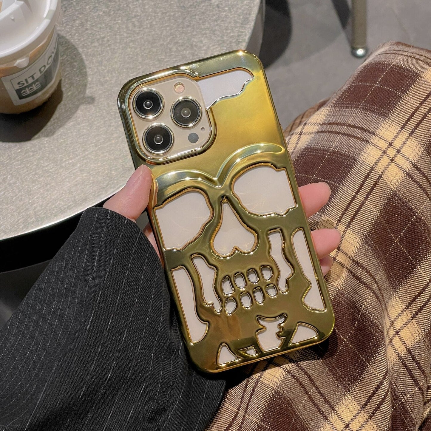 iPhone 13 Hollow Skull Design Case
