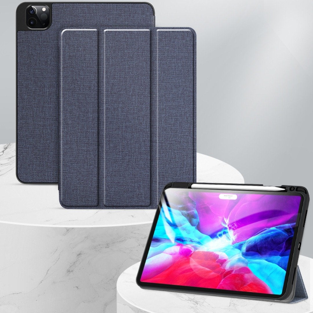 Mutural Smart Flip back Cover with Pencil holder for iPad
