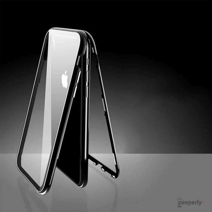 iPhone XS Max Electronic Auto-Fit Magnetic Transparent Glass Case