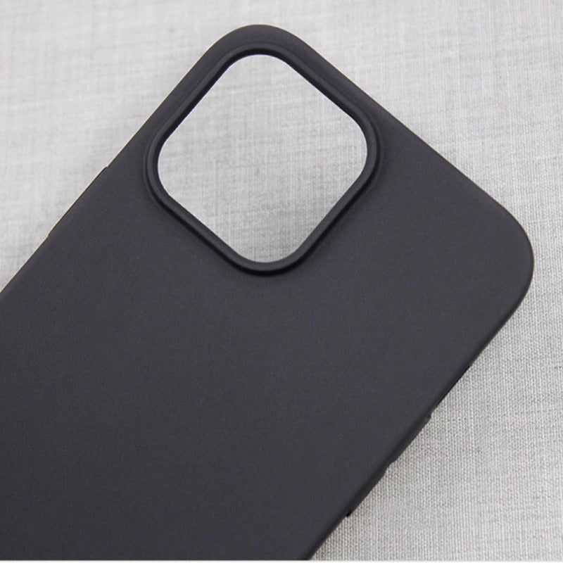 iPhone Series Liquid Silicone Logo Case With Tempered Glass