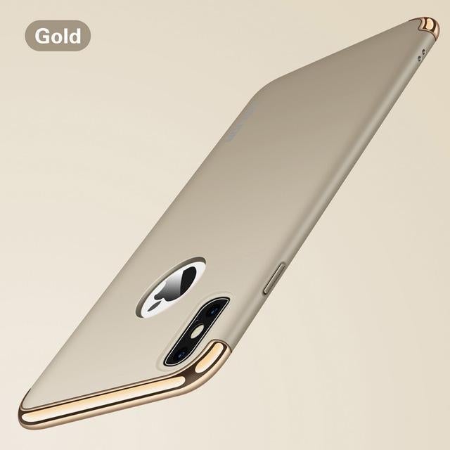 iPhone XS Metal Plating Hard Matte Back Case