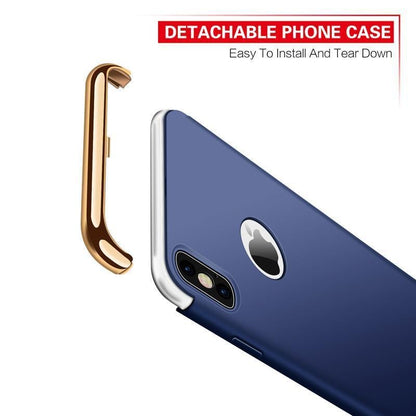 iPhone XS Metal Plating Hard Matte Back Case