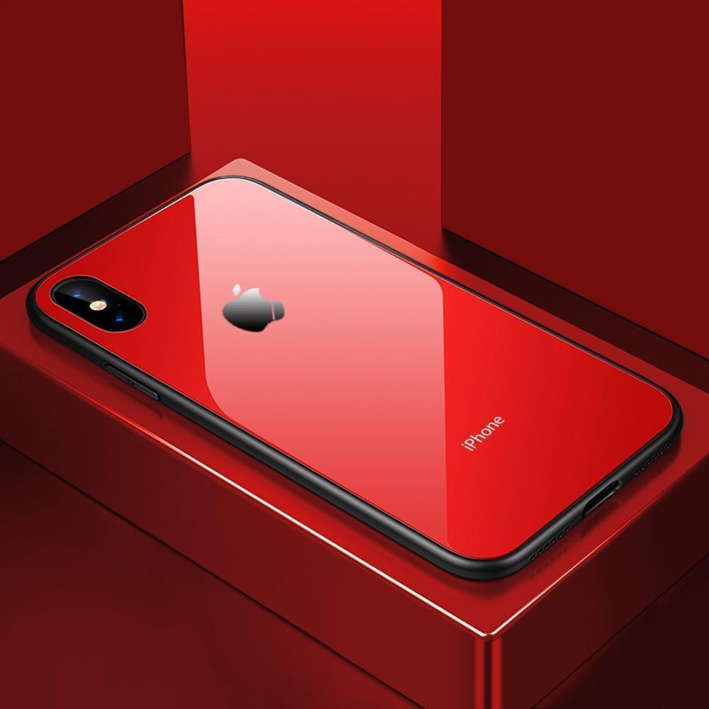 iPhone XS Max Soft TPU Edge Glossy Back Case