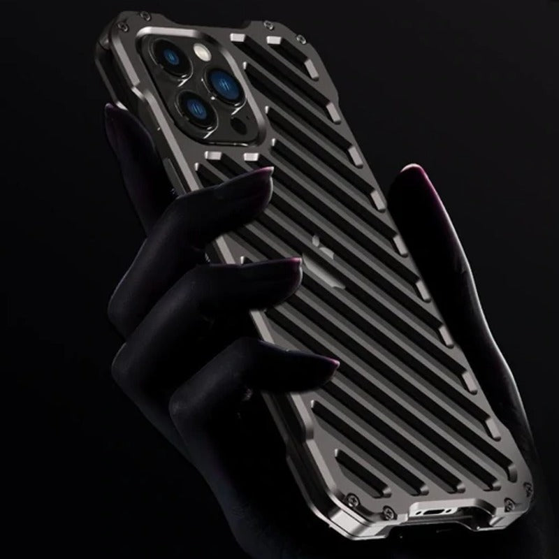 iPhone 14 Plus R-Just Aluminium Alloy Grill Case