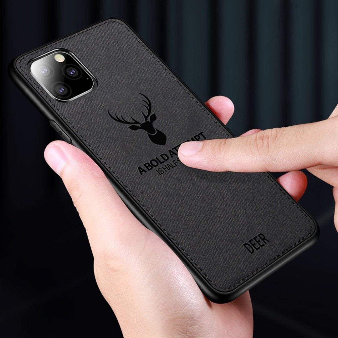 iPhone 11 Pro Max (3 in 1 Combo) Deer Case + Tempered Glass + Earphones