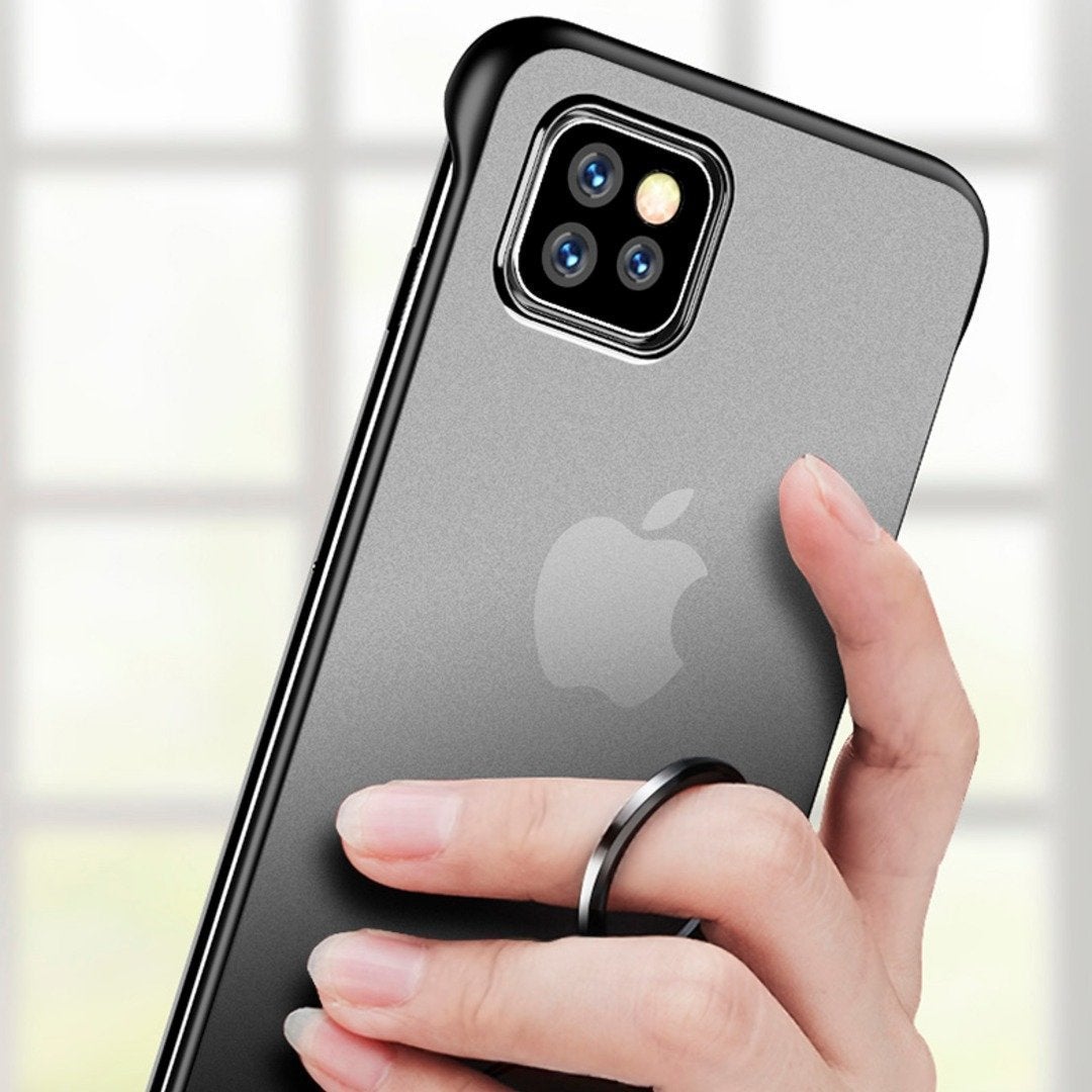 iPhone 11 Series (3 in 1 Combo) Frameless Transparent Case + Tempered Glass + Camera Lens Guard