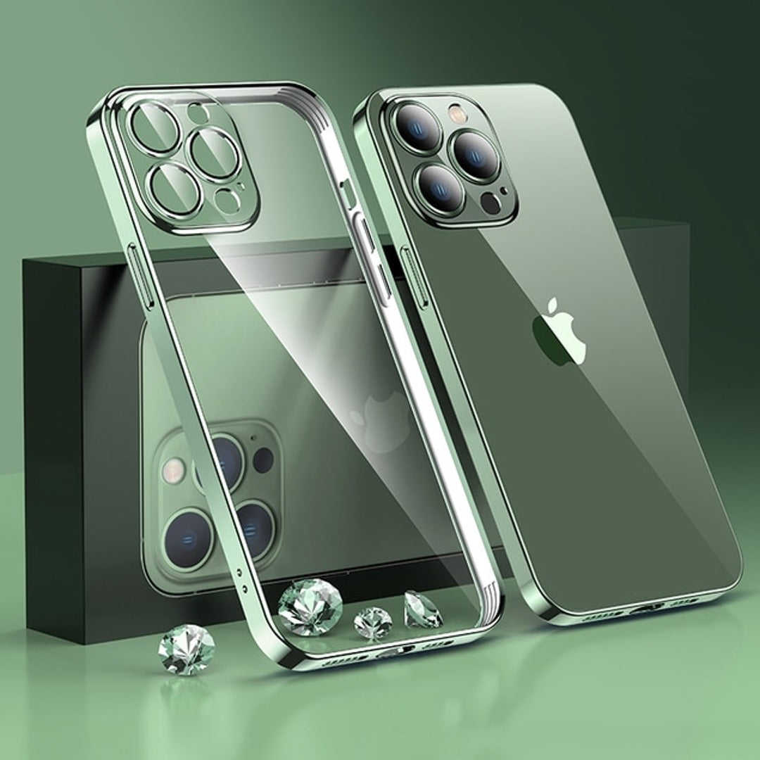 Transparent Plating Camera Protection Case - iPhone