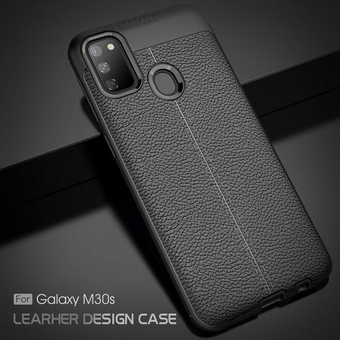 Galaxy M30s Auto Focus Leather Texture Case