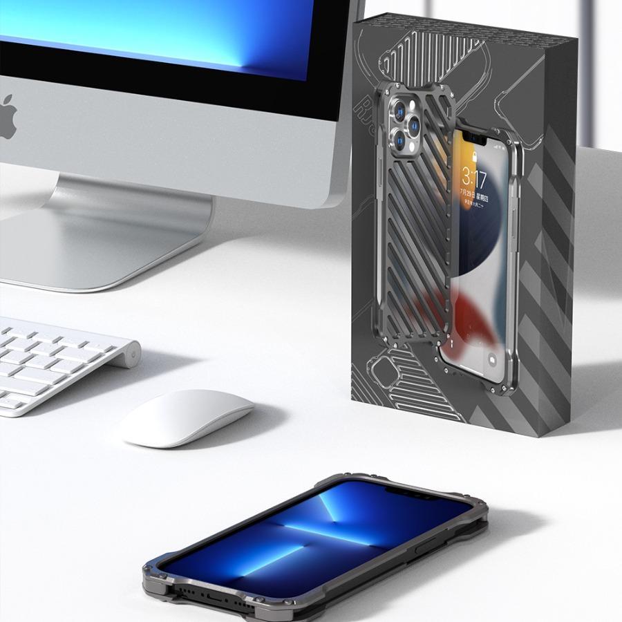 iPhone 14 Plus R-Just Aluminium Alloy Grill Case